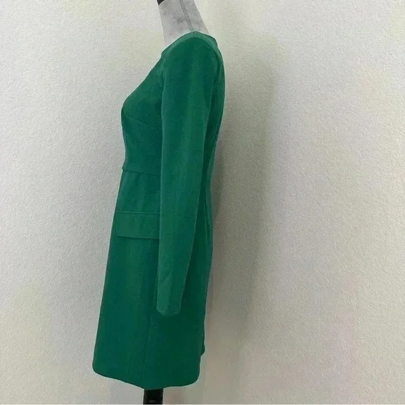 Donna Morgan Women’s Long Sleeve Sheath Dress with Flap Pockets at Side Hips - Picture 3 of 15